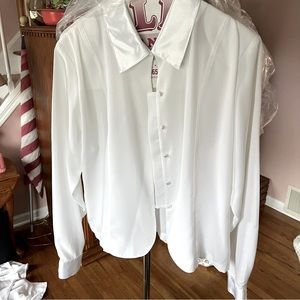 Claudia Richard formal white blouse